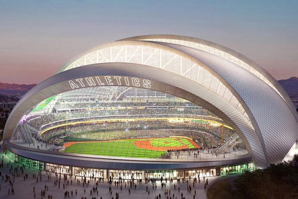 bjarke ingels group breaks ground on sculptural las vegas ballpark for oakland A’s